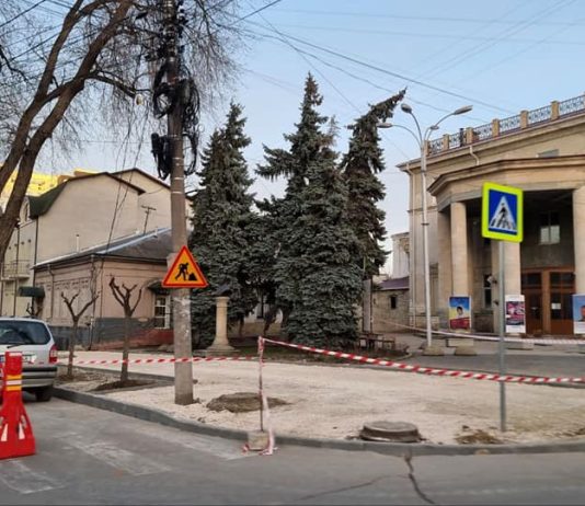 Trotuare moderne în centrul istoric al Chișinăului