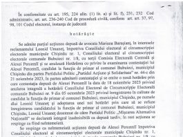Victorie în instanță pentru primarul ales din Bubuieci: Anulată tentativa de excludere din cursa electorală