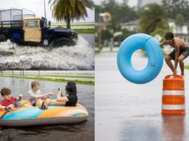 Străzile din Florida, transformate în râuri după trecerea uraganului Debby
