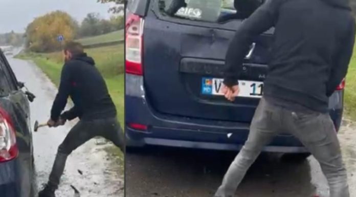 Bărbat din Criuleni își distruge mașina înainte de a fi confiscată