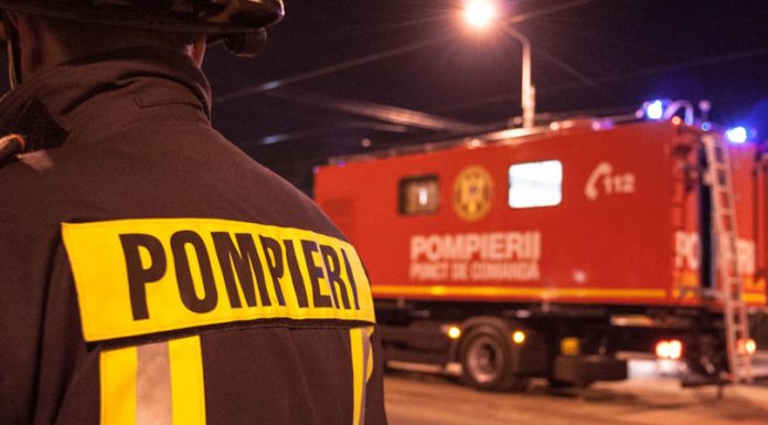 Remorca unui camion încărcat cu metal a luat foc la Anenii Noi