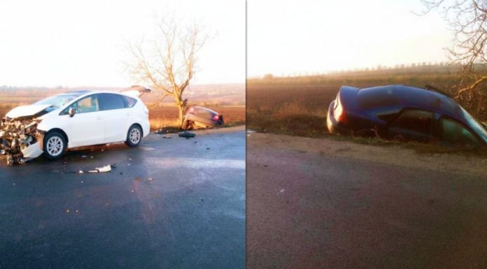Coliziune la Șeptelici (Soroca): doi pasageri internați după un impact puternic