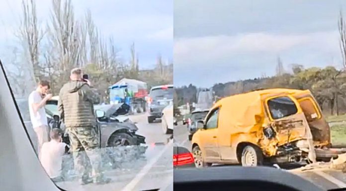 Coliziune gravă la Sângerei: Două mașini, avariate din cauza neatenției la volan