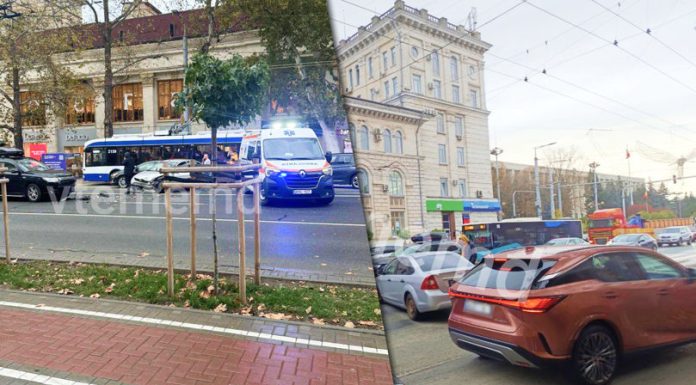 Incident rutier major pe bulevardul Ștefan cel Mare: circulația troleibuzelor perturbată