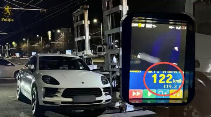 Exces grav de viteză: adolescent la volanul unui Porsche, fără permis, pe viaduct
