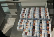 Valiză ticsită cu țigări, descoperită la Aeroport