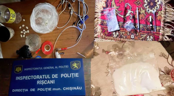 Speluncă de droguri destructurată în sectorul Râșcani: un bărbat de 56 de ani, reținut
