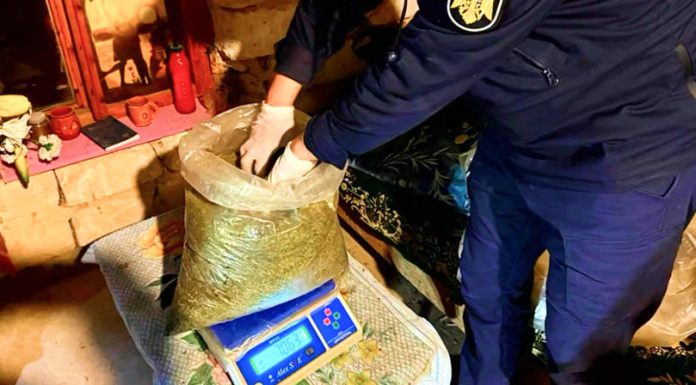 Aproximativ 11 kilograme de droguri, ridicate de polițiști în Orhei. Un bărbat de 63 de ani, reținut