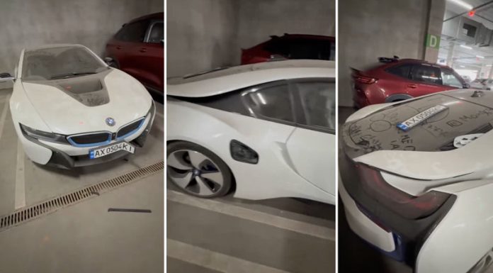 BMW i8 vandalizat într-o parcare din Chișinău: poliția investighează cazul