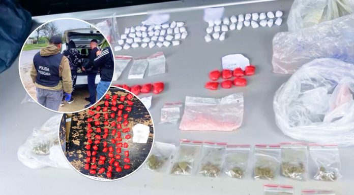 Descindere a poliției la Ciocana: pachețele cu narcotice, descoperite într-un apartament