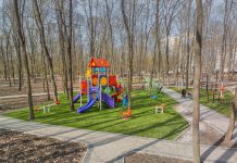 Un nou spațiu de recreere a fost inaugurat pe strada Alba Iulia din sectorul Buiucani