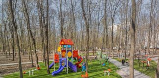 Un nou spațiu de recreere a fost inaugurat pe strada Alba Iulia din sectorul Buiucani