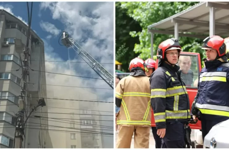 Mansardă distrusă de flăcări în Capitală: pompierii indică posibile cauze tehnice și lucrări cu foc deschis