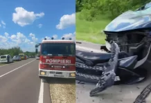 Accident grav pe traseul Chișinău–Leușeni: o minoră a rămas blocată într-un autoturism avariat