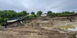 Inspectorii confirmă nereguli la șantierul din Ialoveni unde s-a surpat drumul