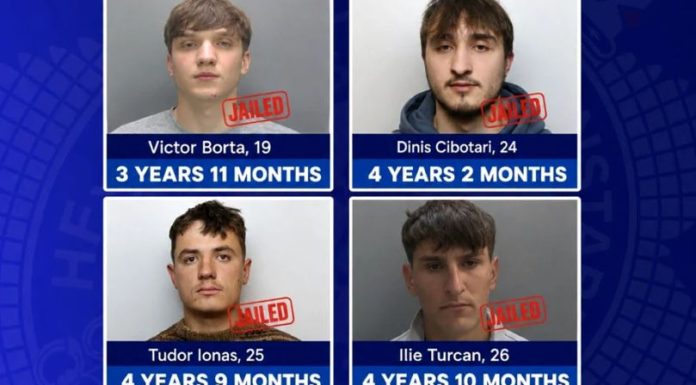 Patru români, condamnați în Marea Britanie după ce au spart 449 de locuințe noi în doar zece luni