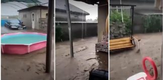 Ploaia torențială a provocat inundații la Cahul. O gospodărie a fost transformată într-un lac