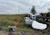 Depășire riscantă, urmată de un impact în lanț pe R2: un microbuz s-a răsturnat, iar trei persoane au fost rănite