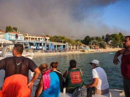 Peste 300 de turiști și localnici, evacuați din Grecia din cauza unui incendiu de vegetație