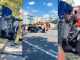 Haos în trafic la Botanica: Mai multe vehicule s-au ciocnit, iar un automobil s-a răsturnat