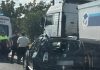 Accident la Măgdăcești: Șoferul unui camion nu ar fi păstrat distanța