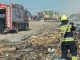 Pompierii au mobilizat utilaje grele pentru stingerea incendiului de la gunoiștea din Orhei