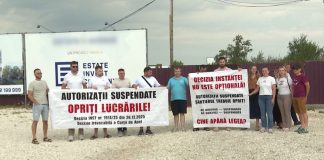 Proteste pe un șantier din Chișinău: oamenii acuză dezvoltatorul că ignoră decizia de suspendare a lucrărilor