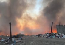 Incendiu la gunoiștea din Căușeni: Un nor gros de fum s-a ridicat deasupra orașului