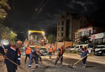Strada Gheorghe Asachi se află în plin proces de renovare. Lucrările continuă pe timp de noapte