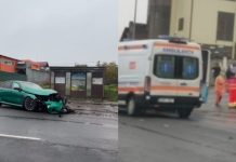 Un BMW și un autobuz, implicate într-un accident la Stăuceni. Patru pasageri au avut nevoie de îngrijiri medicale